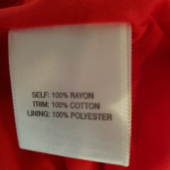 Anthropologie Jane & Delancey  Crochet Trim Red Shift Dress - Picture 4 of 6